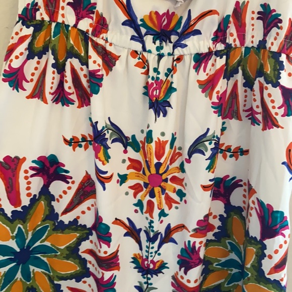 Woman's Ruffle V Neck Dress - Picture 3 of 5